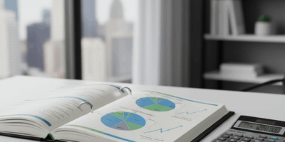 Retirement portfolio review with charts and asset allocation