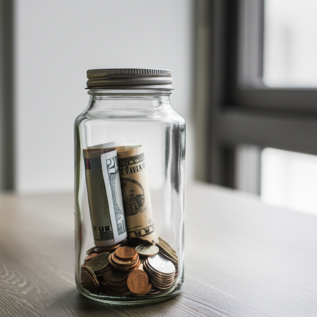 Financial planning and savings concept